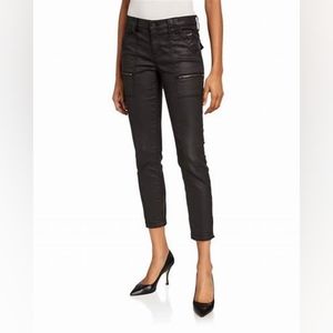 NWT, Joie Park Skinny Jean in Wax Coated Black Caviar